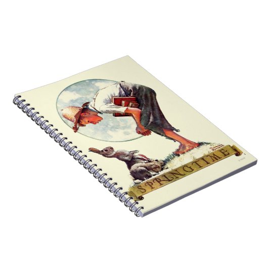 Carnet Springtime, garçon 1935 avec le lapin (Côté Droit)