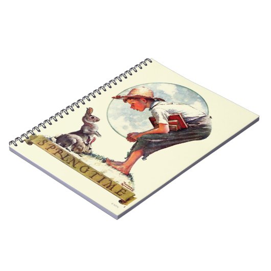 Carnet Springtime, garçon 1935 avec le lapin (Côté gauche)