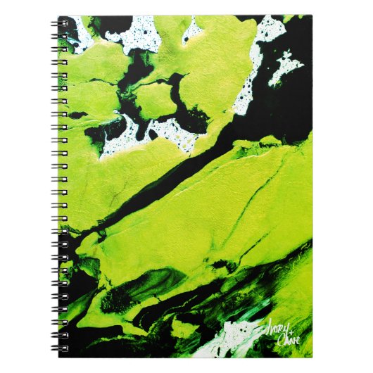 Carnet SPWW Keylime n'Slime Vert & Noir Abstrait (Devant)