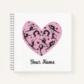 Carnet Square Personalized Rhythmic Gymnastics Notebook (Devant)