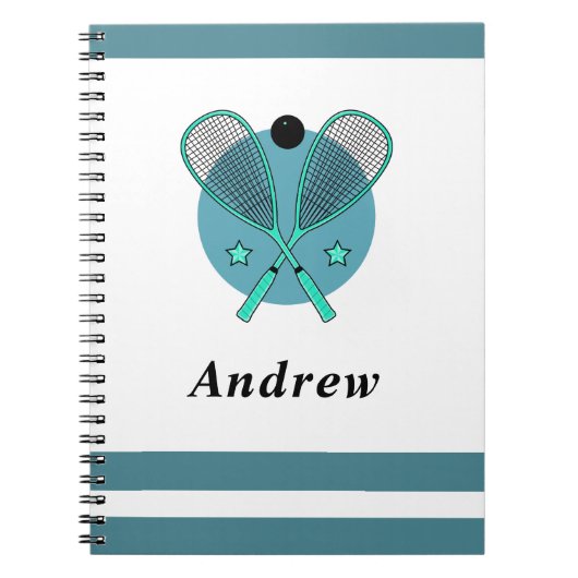 Carnet Squash Racquetball Racketball Joueur Entraîneur En (Devant)