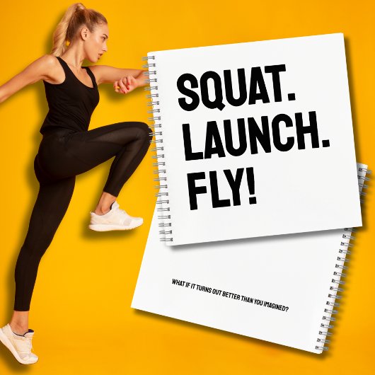 Carnet SQUAT. LANCEMENT. VOLEZ ! Minimaliste motivationne