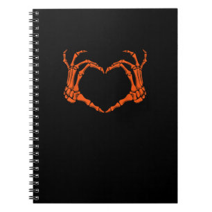 Carnet Squelette Coeur main signe costume Halloween Desig