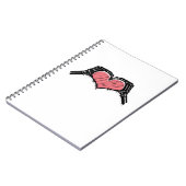 Carnet Squelette Coeur main signe Valentines Jour Classiq (Côté gauche)