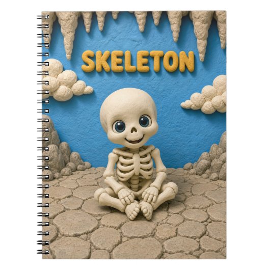 Carnet Squelette de bébé mignon, mythique (Devant)