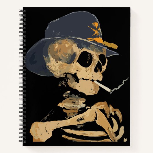 Carnet Squelette de Cow-boy Fumeur (Devant)