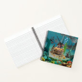 CARNET SQUELETTE DE PIRATE DANS UN TONNEAU (Intérieur)