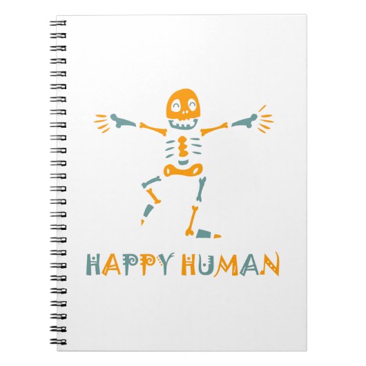 Carnet Squelette humain heureux (Devant)