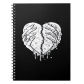 Carnet Squelette Mains Coeur - Coeur gothique Classique (Devant)