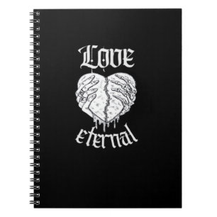 Carnet Squelette Mains Coeur Gothique Classique