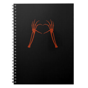 Carnet Squelette Mains Coeur Signer Costume Drôle Hallowe