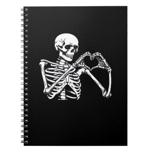 Carnet Squelette Mains de coeur Signer Costume d'Hallowee (Devant)