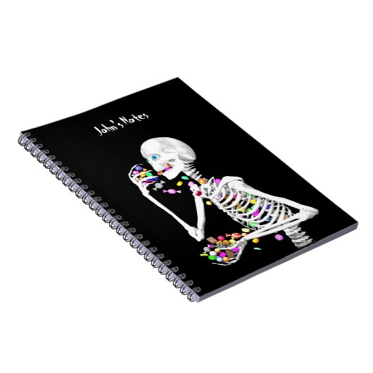 Carnet Squelette Manger Halloween Candy (Côté Droit)