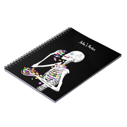 Carnet Squelette Manger Halloween Candy (Côté gauche)