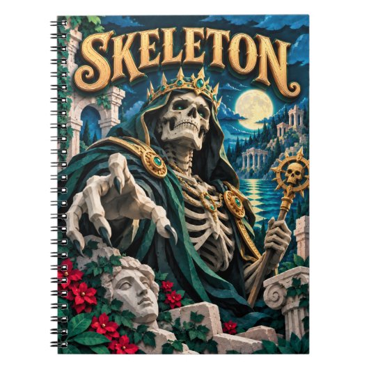 Carnet Squelette, Monstre de découpe de papier (Devant)
