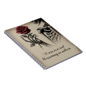 Carnet Squelette vintage avec Rose rouge (Côté Droit)