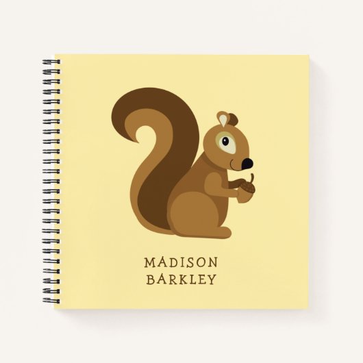 Carnet Squirrel Cute Bois de l'enfant (Devant)