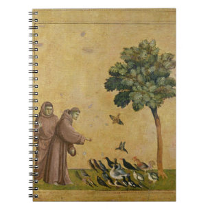 Carnet St Francis d'Assisi prêchant aux oiseaux