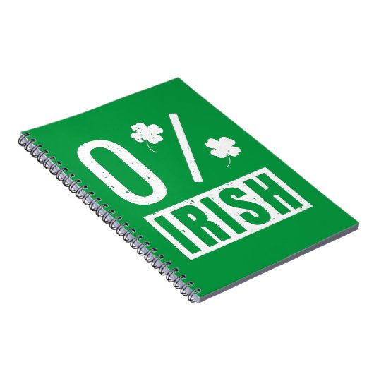 Carnet St Patrick's Day 0% Irish Four Leaf Clover (Côté Droit)