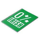 Carnet St Patrick's Day 0% Irish Four Leaf Clover (Côté gauche)