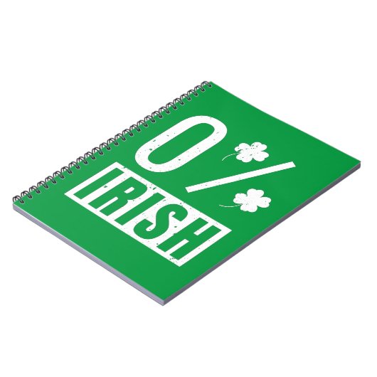 Carnet St Patrick's Day 0% Irish Four Leaf Clover (Côté gauche)