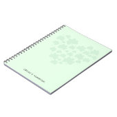 Carnet St patrick's day 3 feuilles trèfle Coeur Vert past (Côté gauche)