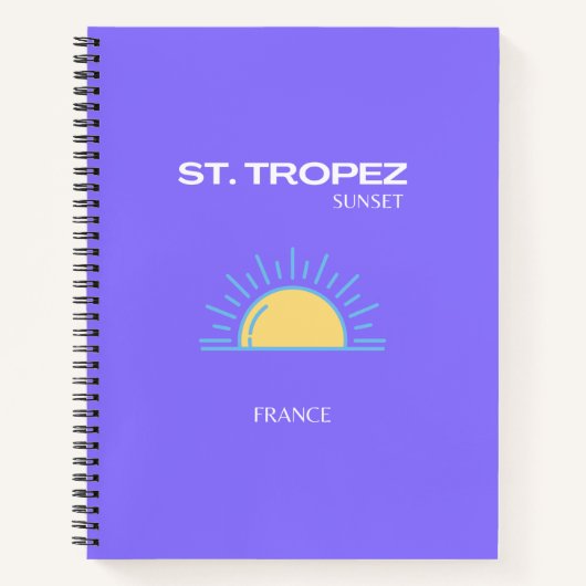 Carnet St Tropez, Coucher de soleil, violet (Devant)