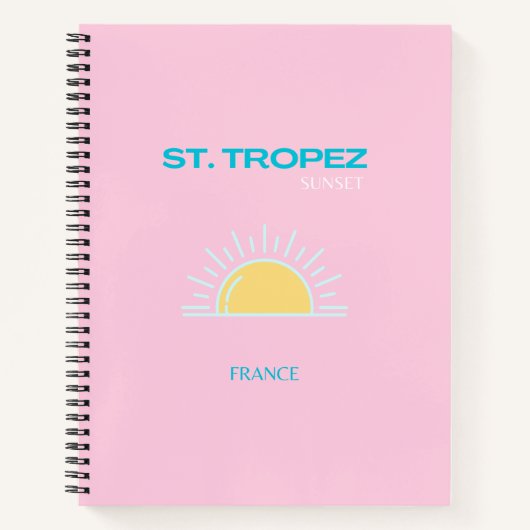 Carnet St Tropez, France, Preppy, Rose (Devant)