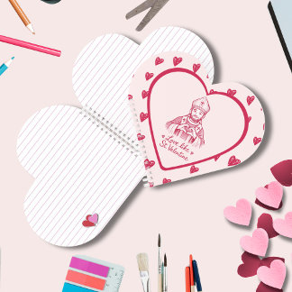 Carnet St Valentine Catholic Love Quote Pink Illustration