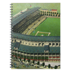 Carnet Stade de baseball vintage, vue aérienne