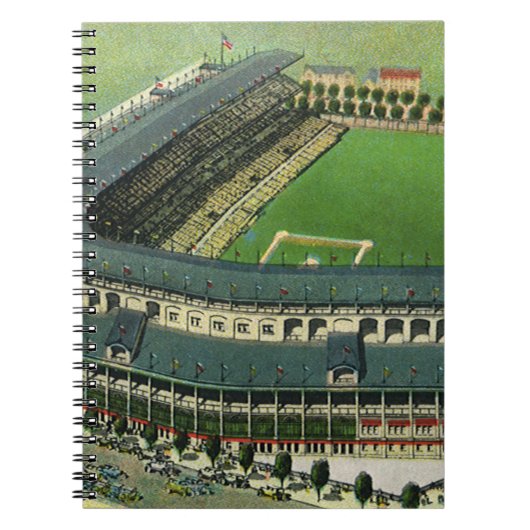 Carnet Stade de baseball vintage, Vue aérienne (Devant)