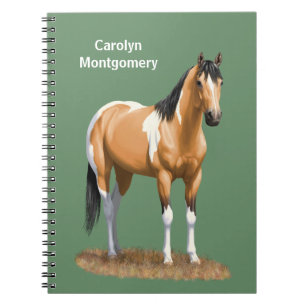Carnet Staillion Cheval Pinto Dun Paint Buckskin