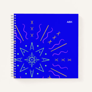 Carnet Starburst Neon Dessiné À La Main