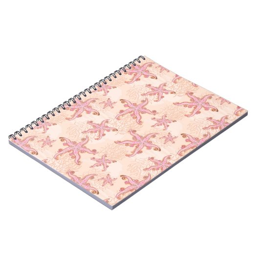 Carnet Starfish and Coral Pink Pastel Pattern (Côté gauche)
