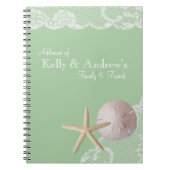 Carnet Starfish and Lace Beach Green (Devant)