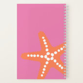 Carnet Starfish Beach Nom Ocean Preppy Decor rose orange (Verso)
