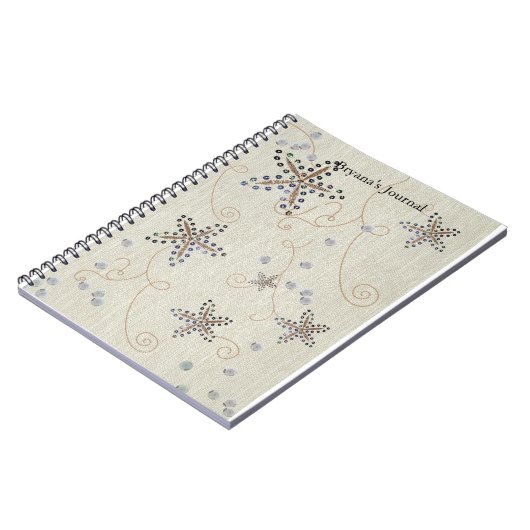 Carnet Starfish Elegance Beach Sequins Sparkine (Côté gauche)