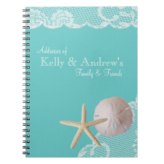 Carnet Starfish et Lace Beach Aqua (Devant)