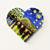 Carnet Starry Night Cologne Allemagne Cathédrale (Dos)