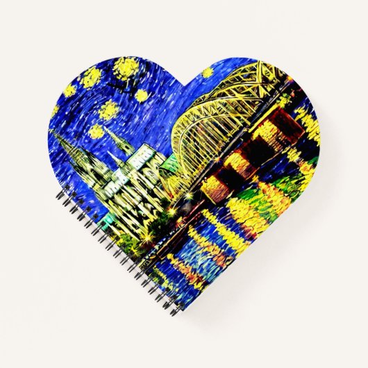 Carnet Starry Night Cologne Allemagne Cathédrale (Devant)