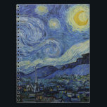 Carnet Starry Night & Van Gogh /célèbre art vintage<br><div class="desc">Carnets/Journaux : Monde des célèbres oeuvres d'art vintages hollandaises - "La Nuit étoilée" & Vincent van Gogh est une huile sur toile peinte en juin 1889, elle décrit la vue depuis la fenêtre est de sa chambre d'asile à Saint-Rémy-de-Provence, juste avant le lever du soleil. Van Gogh est un peintre...</div>
