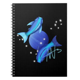Carnet Starry Pisces Neptune Zodiac