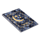 Carnet Stars de lune céleste Marine (Côté Droit)