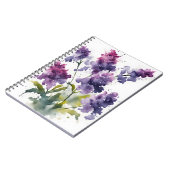 Carnet Statice - Fleurs à l'aquarelle (Côté gauche)