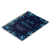 Carnet Statistiques de naissance à flocons de neige bleus (Côté gauche)