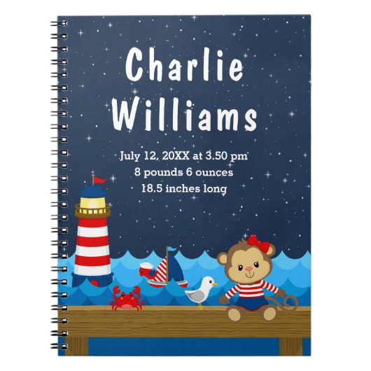 Carnet Statistiques de naissance de la Marine Rouge de Si (Devant)