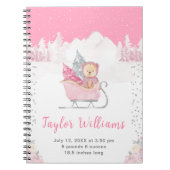 Carnet Statistiques de naissance de l'ours rose d'hiver (Devant)