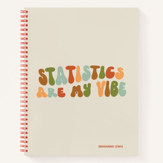 Carnet Statistiques Rétro Groovy Sont Mon Truc, Statistic (Devant)