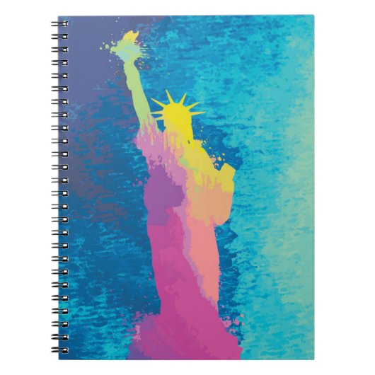 Carnet Statue d'aquarelle de la liberté (Devant)