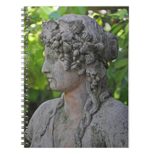 Carnet Statue de déesse dans le jardin